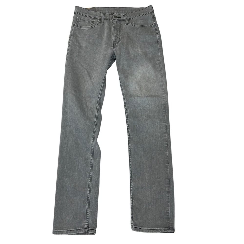 Levis 511 Regular Slim Fit Jeans Mens 32x34 Light Gray Stretch Denim